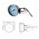 termometro a sonda capillare lungo 1,5 metri - 500°C con fissaggio a flangia