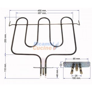 RESISTENZA PER FORNO SUPERIORE CANDY HOOVER IBERNA