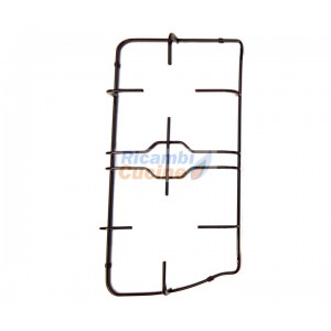 GRIGLIA SMALTATA NERA 2 FUOCHI TIPO FRANKE - SINISTRA